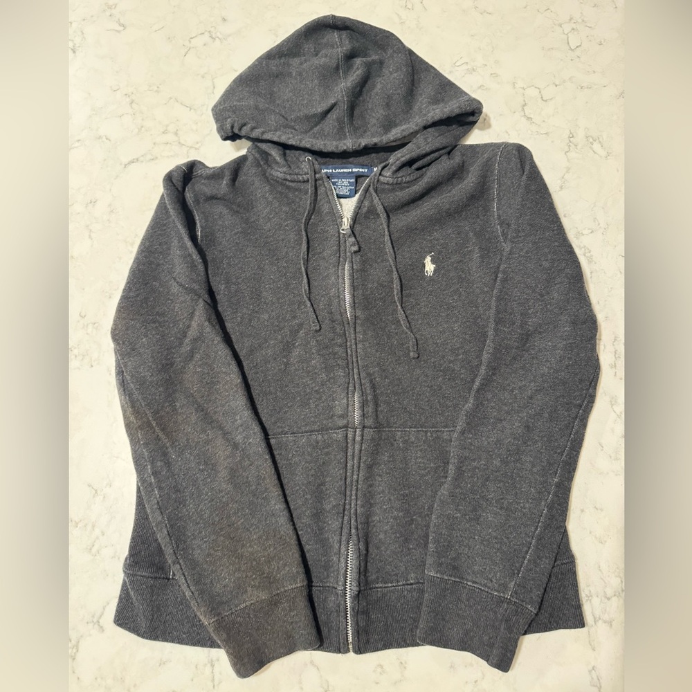 Ralph Lauren Charcoal Full-Zip Hoodie